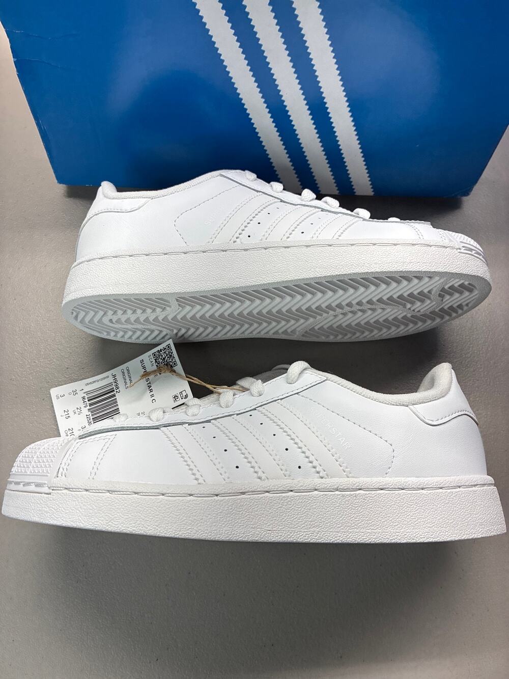 Youth Size 3 adidas Superstar II C White Black JH9982 Sneakers NIB